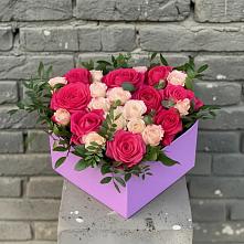 Цветочная композиция из Розы в коробке в Петровское