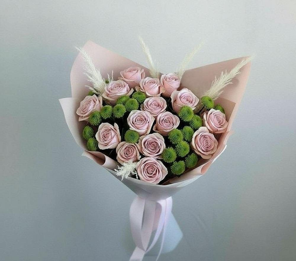 Букет цветов из: Розы и Хризантемы в Петровское