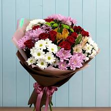 Букет цветов из:  Розы, Хризантемы и Альстромерии в Петровское