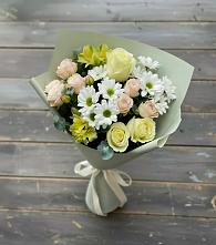 Букет цветов из:  Альстромерии, Розы и Хризантемы в Петровское