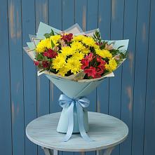 Букет цветов из:  Альстромерии и Хризантемы #REPLACE_PRED# Петровское